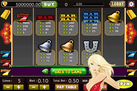 777 Pretty Vegas Lady – Jackpot Casino Slot Machine Game screenshot 3