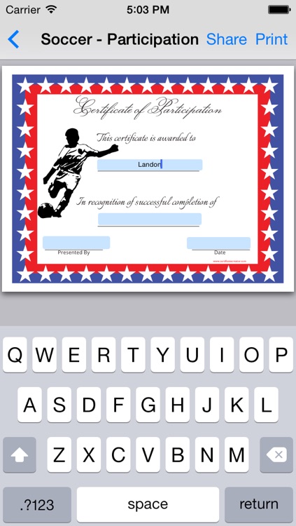 Soccer Pack 01 Certificate Creator