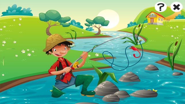 對於2-5歲的幼兒對遊戲釣魚：遊戲，拼圖和謎語的幼兒園，學前班或幼兒園。 學習 