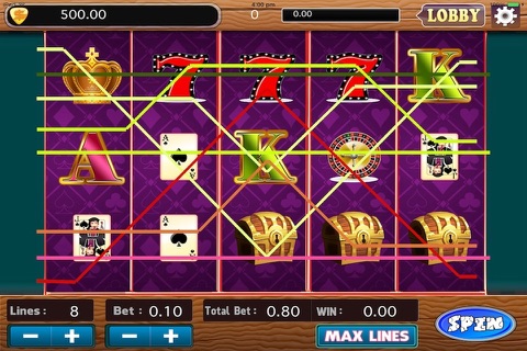 Vegas Slots Five Theme 20 Line - HD screenshot 2