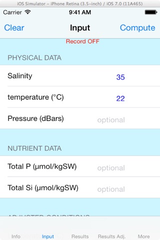 CO2calc screenshot 3