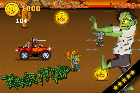 Cop Monster Trucks Vs Zombies - Desert Police Free Shooting Racing Game screenshot 2