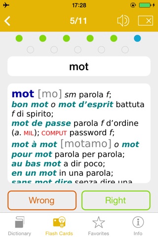 French <-> Italian Talking Dictionary Global Mondadori Langenscheidt screenshot 4