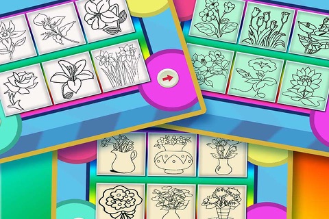 Coloring Flowers VIP screenshot 3