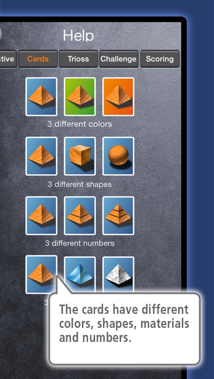Trioss: Match the cards - The brain game when Sudoku, Mastermind, Wordfeud and Kakuro are too easy screenshot-3