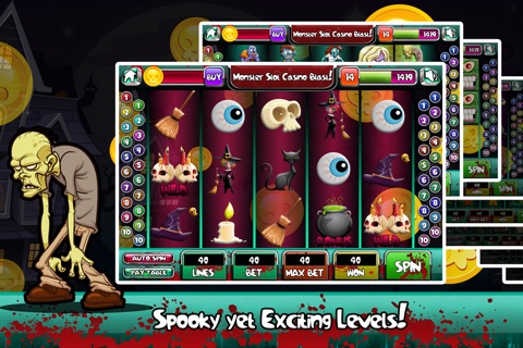 Monster Slot Casino Blast Pro - Win Big Halloween Vegas Gambling HD screenshot 2