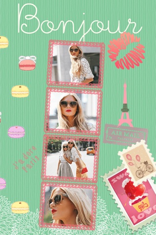 Paris Cam - The Chic arty love Foto Collage Kamera for a beautiful scrapbook selfies pic in France screenshot 4