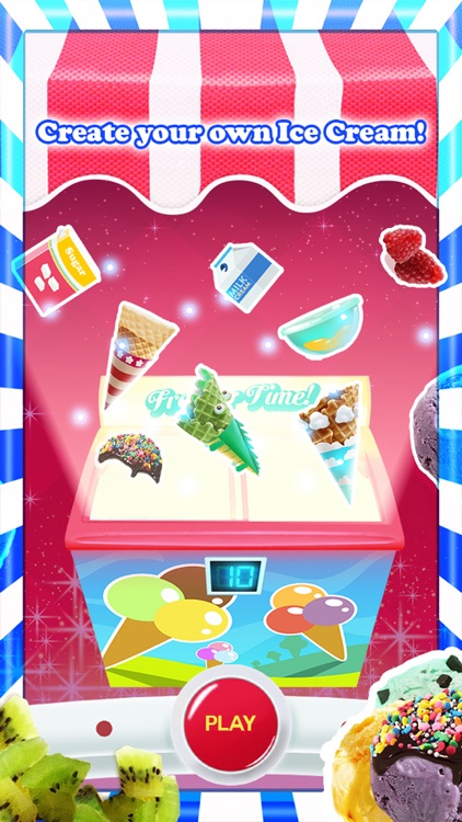 A Festive Ice Cream Maker HD. Make cones with different Flavours