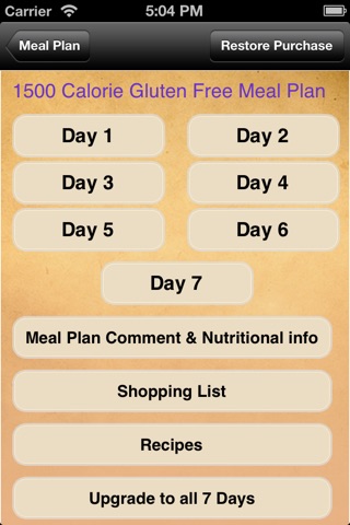 Meal Plans - Gluten Free 7 Day Meal Plans screenshot 2