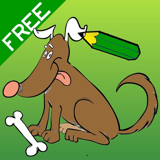 Dog Coloring Book for Little Children: Learn to draw and color dogs, puppies and funny pet scenes Icon
