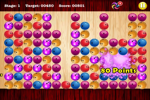 Bowling ball Match Puzzle - Align the ball to win the pin - Free Edition screenshot 3