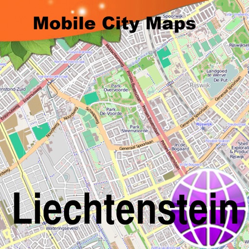 Liechtenstein Street Map. icon