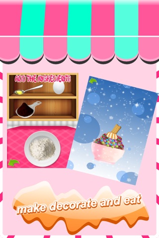 Frozen Dessert Ice Cream Maker: Play Make & Cook Snow Cone, Sundae, Ice Pops Free Game screenshot 3