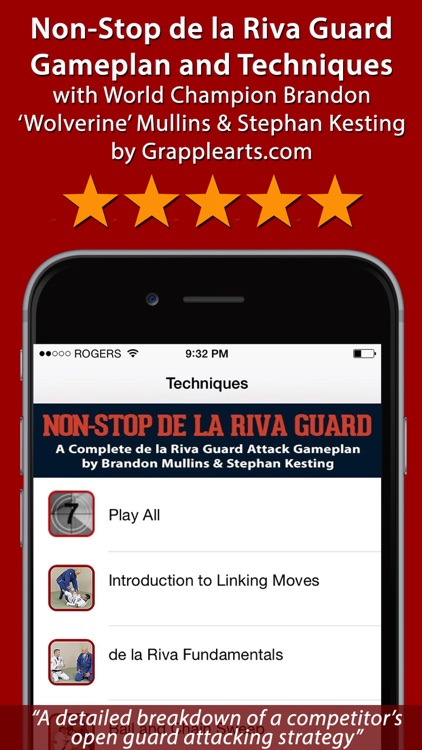 Non-Stop de la Riva Guard - Attacks, Sweeps & Submissions for BJJ by Brandon Mullins & Stephan Kesting screenshot-0