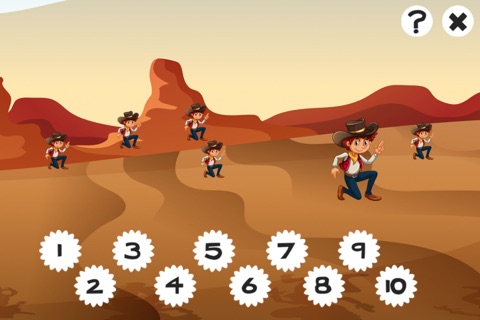 A Cowboy Counting game for children: Learn to count the numbers 1-10 screenshot 2
