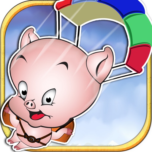 Crazy Parachute Pig Rescue icon