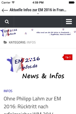 EM2016 - Infos screenshot 2