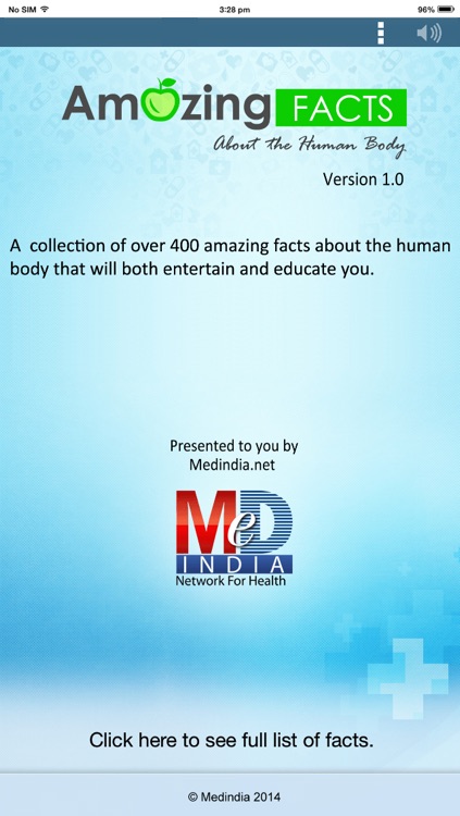 Amazing Body Facts  - Interesting medical facts about the human body from Medindia screenshot-3