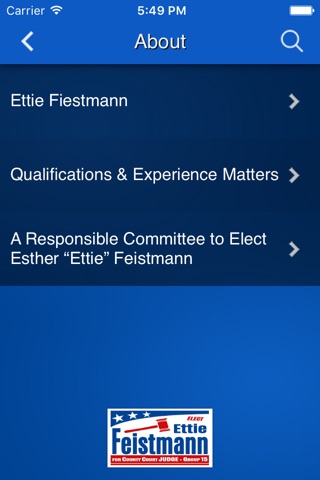 Elect Ettie Feistmann - Judge screenshot 2