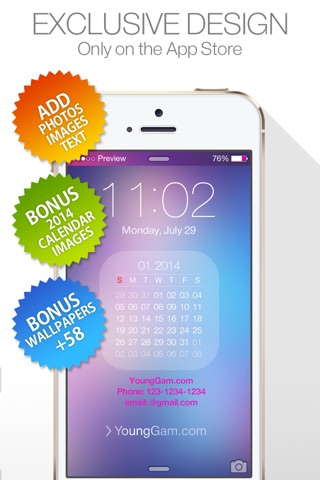 Status Themes Pro ( for iOS7 & Lock screen, iPhone ) New Wallpapers : by YoungGam.com screenshot 4