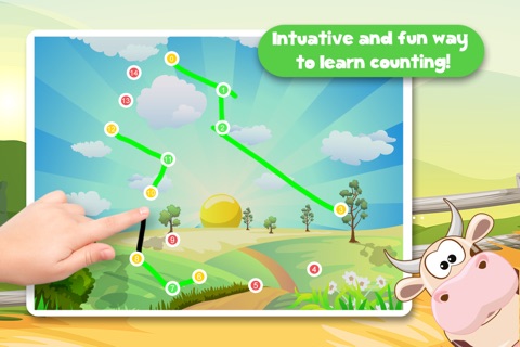 Kids Puzzle Teach me Tracing & Counting with Farm Animals Cartoon learn that the cow sleeps in the barnyard, the chicken lays eggs and the piggy loves mud screenshot 4