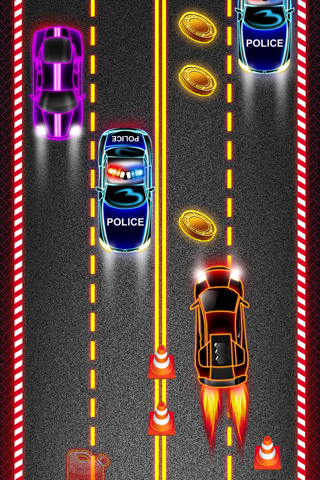 Nitro Neon Car Racing Police Pursuit Game screenshot 4