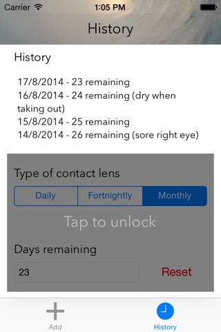 Contact Lens Tracker! screenshot 2