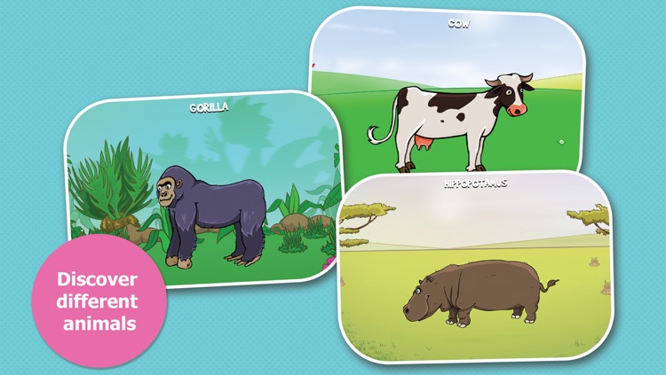 Peekaboo Animals in the Forest, Barn, Jungle and Safari for toddlers - Interactive petting zoo for kids that learn animal names and sounds