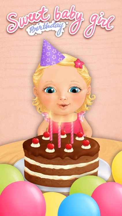Sweet Baby Girl - Celebrate Baby Birthday, Bake Cake, Get Gifts and Pop Baloons