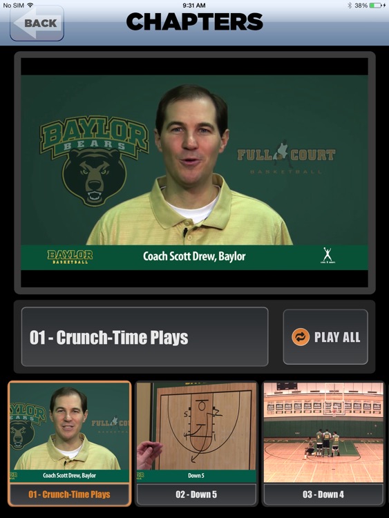 Baylor Bears Crunch Time Plays - With Coach Scott Drew - Full Court Basketball Training Instruction - XL
