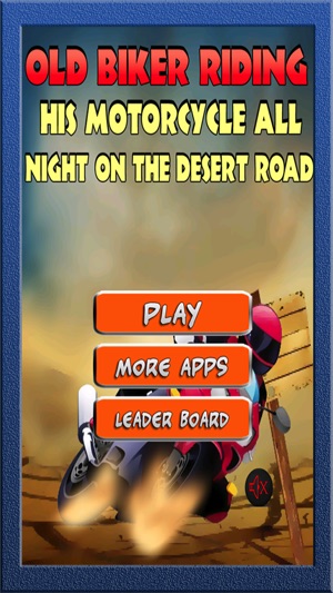 Old biker riding his motorcycle all night on the desert road(圖1)-速報App