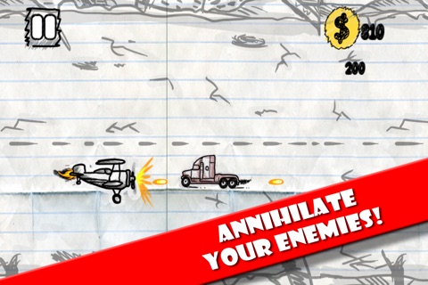 Doodle Army Sniper PRO - Aircraft vs Truck Line Sketch Battle screenshot 2