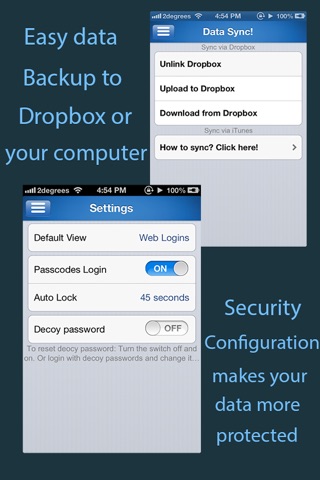 Info Lock Pro - Keep Passwords Secure & Secret Notes Hidden screenshot 2