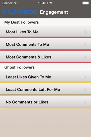 Find-Unfollow on Instagram - Track , manage , analysis unfollowers & followers & likes & comments & friends & ghost screenshot 2