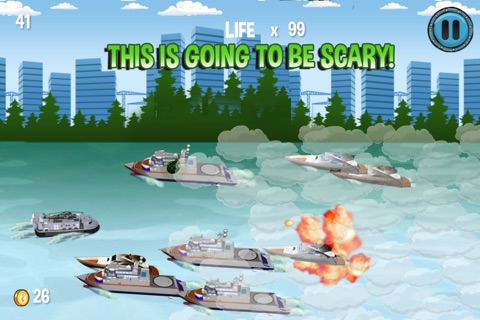 Naval Battleship War - Be a captain of your own ship. Sail, aim, boom and raid the pirates in the pacific sea. screenshot 4