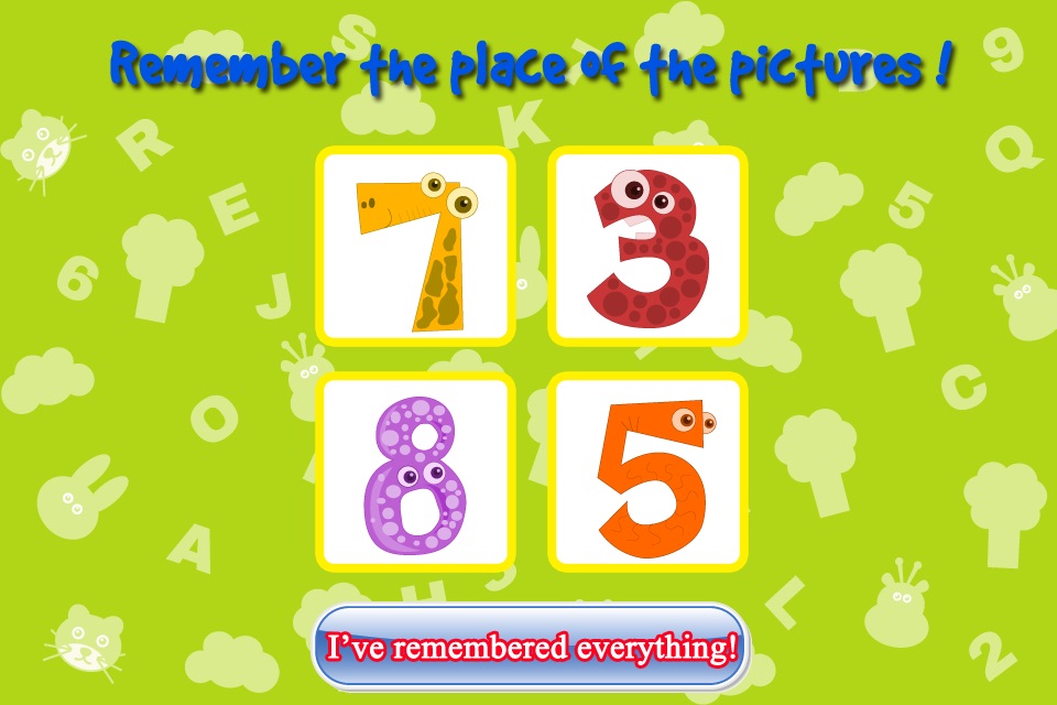 Remember - Amazing Memory Learning Games for Toddlers & Preschool Kids Free screenshot 2