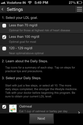 Cholesterol Down-10 Simple Steps screenshot 4