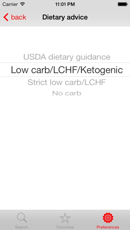 Diet Signal - LCHF/ketogenic/low carb food guide