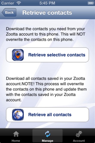 Zootta contacts screenshot 3