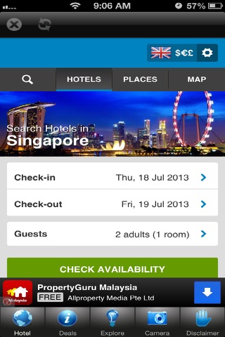 Singapore Hotels Booking screenshot 2