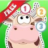 Free Kids Puzzle Teach me Tracing & Counting Farm Aanimals Cartoon