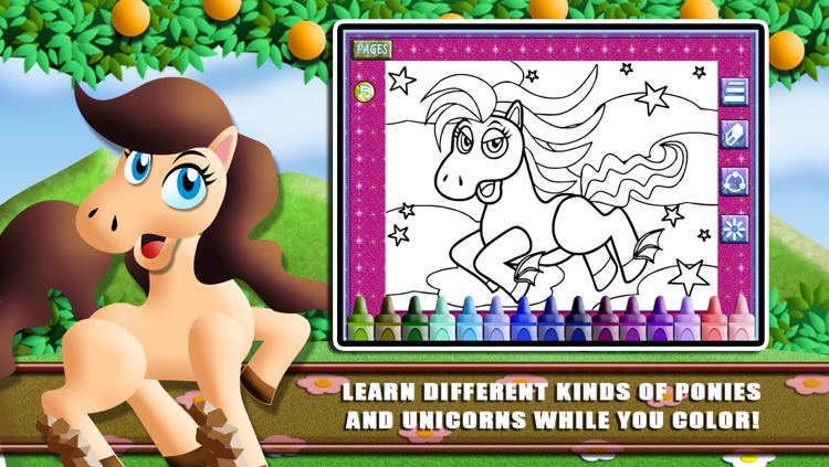 My Pony Coloring Book for Girls FREE - Paint Magic Pretty Little Ponies