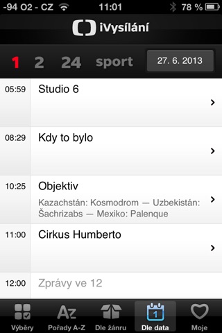 iVysílání screenshot 3