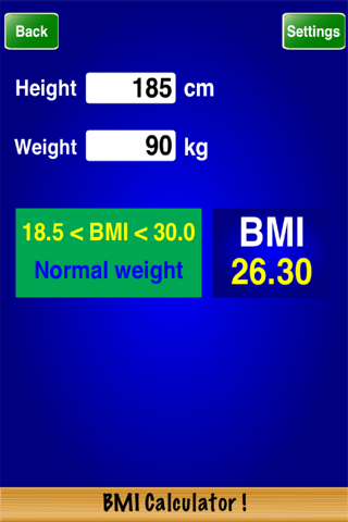 BMI Calculator ! screenshot 2