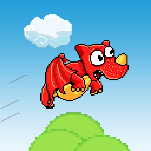 Fly Tiny Dragon - The Best Simple Pixel Game for the Family and Kids iOS App