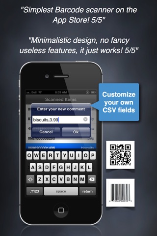 Barcode CSV screenshot 3