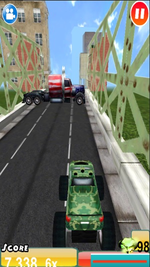 Real Crazy 3D Monster Truck Run: Extreme Offroad Highway Leg(圖2)-速報App