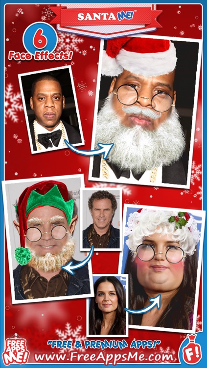 Santa ME! FREE - Easy to Christmas Yourself with Elf, Ruldolph, Scrooge, St Nick, Mrs. Claus Face Effects!