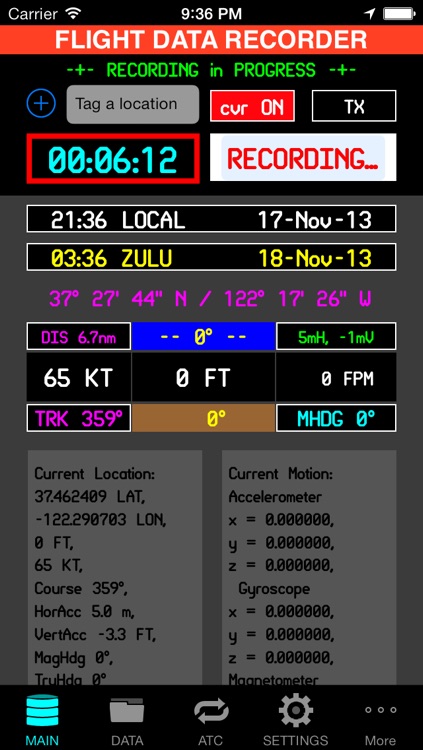 Flight Data Recorder Mobile