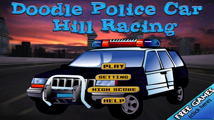 Doodle Police Car Hill Racing-Pro